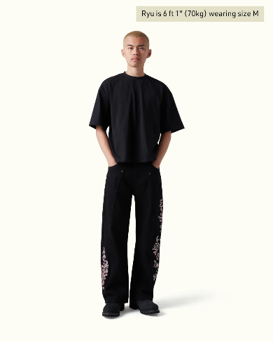 Blossom Black Denim